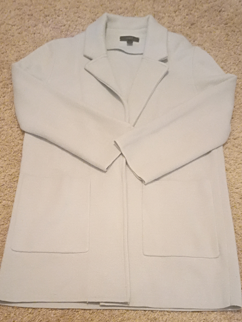 J. Crew Light Blue Open-Front Cardigan Coat